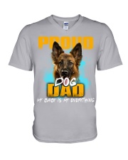 German Shepherd-Proud Dog Dad V-Neck T-Shirt tile