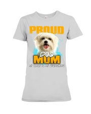 Maltese-Proud Dog Mom Premium Fit Ladies Tee tile
