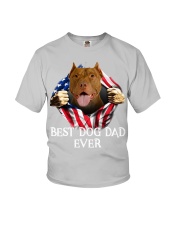American Pit Bull Terrier-Dog Flag-Dad Youth T-Shirt tile