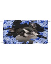 Boston Terrier-Blue Mask Cloth face mask front