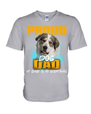 Great Pyrenees-Proud Dog Dad V-Neck T-Shirt tile