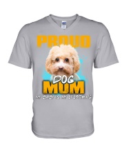 Maltipoo-Proud Dog Mom V-Neck T-Shirt tile