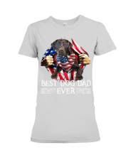 Labrador-Black-Dog Dad Flag Premium Fit Ladies Tee tile