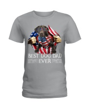 Labrador-Black-Dog Dad Flag Ladies T-Shirt tile