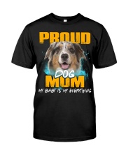 Australian Shepherd-Proud Dog Mom Classic T-Shirt front