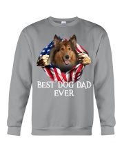 Rough Collie-Dog Flag-Dad Crewneck Sweatshirt tile