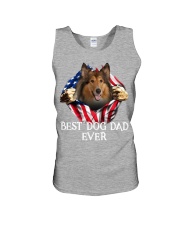 Rough Collie-Dog Flag-Dad Unisex Tank tile