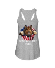 Rough Collie-Dog Flag-Dad Ladies Flowy Tank tile