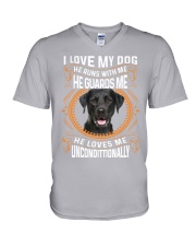 Labrador-Uncondittionally V-Neck T-Shirt tile