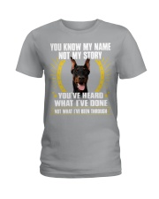 Doberman-My Story Ladies T-Shirt tile