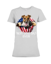 Jack Russell Terrier-Dog Flag-Dad Premium Fit Ladies Tee tile