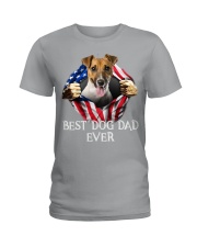 Jack Russell Terrier-Dog Flag-Dad Ladies T-Shirt tile