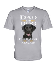 Labrador-Dad And Dog V-Neck T-Shirt tile