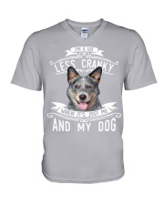 Australian Cattle-Less Cranky V-Neck T-Shirt tile