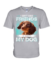 Dachshund-DS205 V-Neck T-Shirt tile