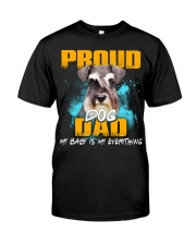 Schnauzer-Proud Dog Dad Classic T-Shirt front