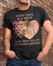 Rough Collie-Enters Your Life Classic T-Shirt apparel-classic-tshirt-lifestyle-26