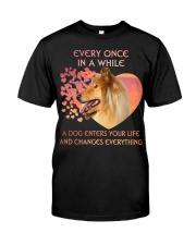 Rough Collie-Enters Your Life Classic T-Shirt front