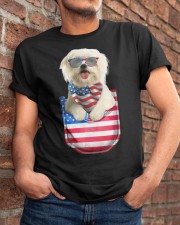 Maltese-Pocket Flag Classic T-Shirt apparel-classic-tshirt-lifestyle-26