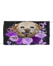 Labrador-Yellow-Face Mask-Purple Cloth face mask front