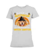Golden Retriever-Buckle Up Premium Fit Ladies Tee tile