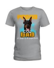 Doberman-Proud Dog Dad Ladies T-Shirt tile