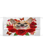 Corgi-Face Mask-Rose Cloth face mask front