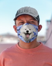 Samoyed-Blue Mask Cloth face mask aos-face-mask-lifestyle-06