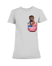 German Shepherd-Flag Pocket Premium Fit Ladies Tee tile