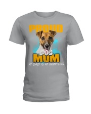 Jack Russell Terrier-Proud Dog Mom Ladies T-Shirt tile