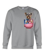 Yorkshire Terrier-Flag Pocket Crewneck Sweatshirt tile