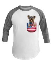 Yorkshire Terrier-Flag Pocket Baseball Tee tile