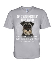 Miniature Schnauzer-Slap You V-Neck T-Shirt tile