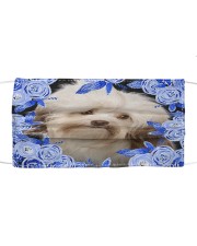 Havanese-02-Blue Mask Cloth face mask front