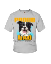 Border Collie-Proud Dog Dad Youth T-Shirt tile