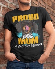 Dachshund-Proud Dog Mom Classic T-Shirt apparel-classic-tshirt-lifestyle-26