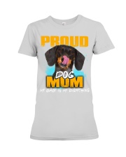 Dachshund-Proud Dog Mom Premium Fit Ladies Tee tile
