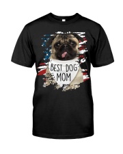 Pug-Best Dog Mom Classic T-Shirt front