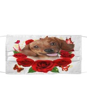 Dachshund-02-Face Mask-Rose Cloth face mask front