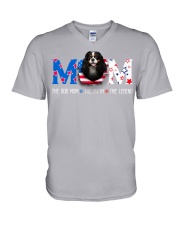Cavalier King Charles Spaniel-Mom USA V-Neck T-Shirt tile