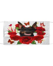 Doberman-Face Mask-Rose Cloth face mask front