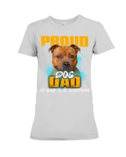 Staffordshire Bull Terrier-Proud Dog Dad Premium Fit Ladies Tee tile