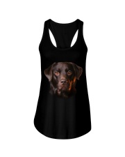 Labrador-Chocolate - Only Face Ladies Flowy Tank thumbnail