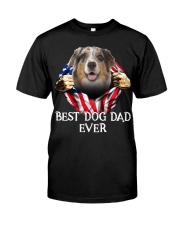 Australian Shepherd-Dog Flag-Dad Classic T-Shirt front
