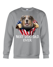 Australian Shepherd-Dog Flag-Dad Crewneck Sweatshirt tile