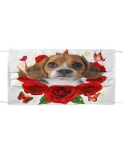 Beagle-Face Mask-Rose Cloth face mask front