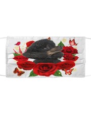 Poodle-Black-Face Mask-Rose Cloth face mask front