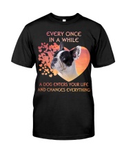 French Bulldog-Enters Your Life Classic T-Shirt front