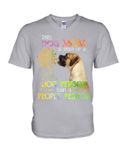 Puggle-Dog Person V-Neck T-Shirt tile