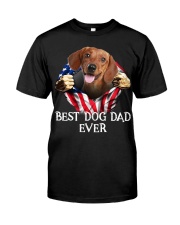 Dachshund-02-Dog Flag-Dad Classic T-Shirt front